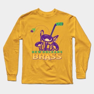 Defunct New Orleans Brass Hockey Team Long Sleeve T-Shirt